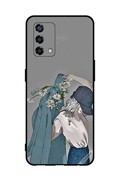 Covernex غطاء حماية لهاتف Oppo Reno6 Lite بقبعة فتاة ترتدي معطفًا مزهرًا