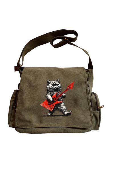 Toum Cute Rock Animal Printed Unisex Messenger Bag