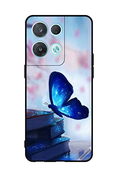 Covernex غطاء حماية لهاتف Oppo Reno8 Pro بتصميم فراشة على الكتب