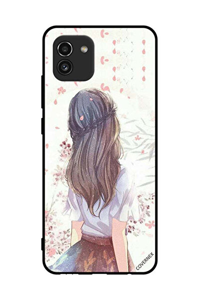 Covernex غطاء حماية لهاتف سامسونج جالاكسي A03 - فتاة لطيفة في تفكير عميق