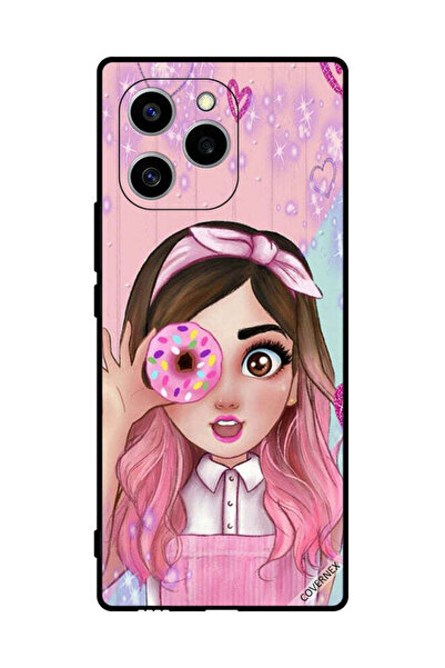 Covernex غطاء حماية لهاتف Honor 60 SE فتاة صغيرة لطيفة تحمل دونات