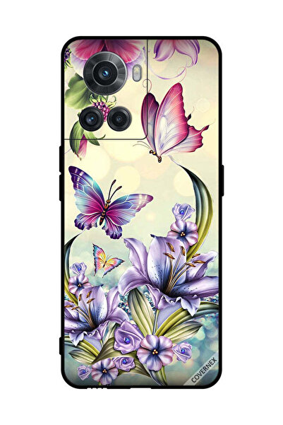 Covernex غطاء حماية لهاتف OnePlus 10R برسومات زهور وفراشات جميلة