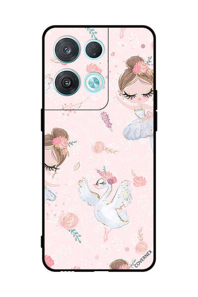 Covernex غطاء حماية لهاتف Oppo Reno8 Pro - فتاة دوللي مع زهور