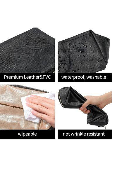 OEM Cosmetic bag, 23 x 11 x 11 cm, PU leather, black