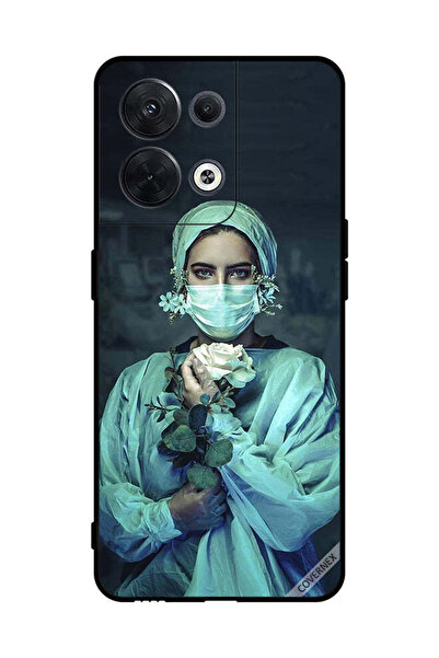 Covernex غطاء حماية لهاتف Oppo Reno8 ممرضة تحمل زهرة