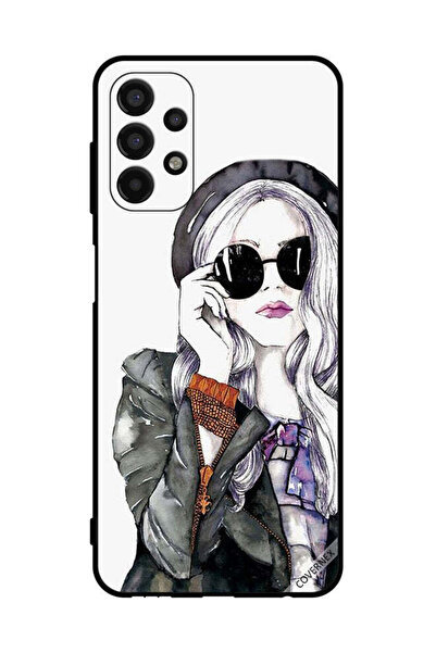 Covernex غطاء حماية زجاجي لهاتف سامسونج جالاكسي A13 بتصميم فتاة أنيقة ولطيفة