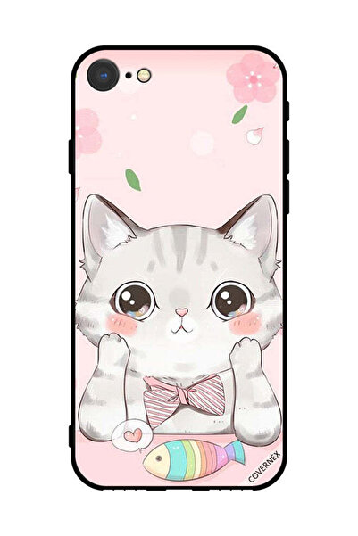 Covernex غطاء حماية لجهاز Apple iPhone SE (2022) قطة وسمكة