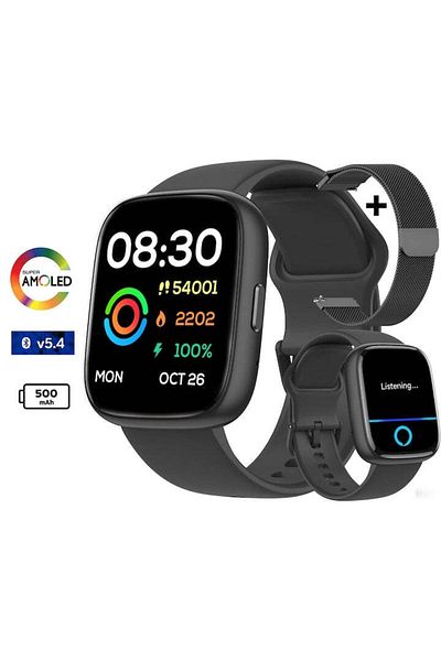 Techone Aero Track Men's Smartwatch, Black - New Product