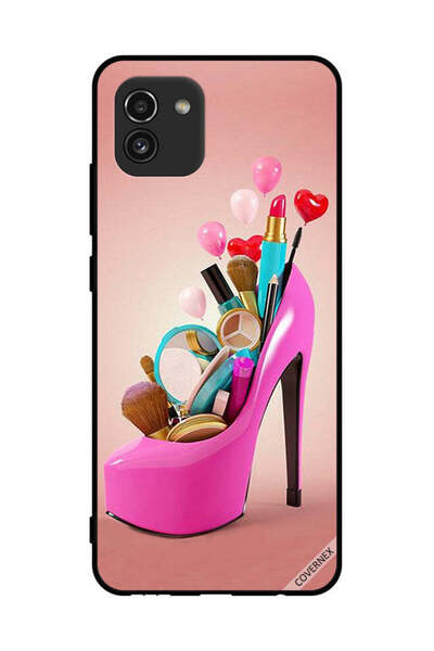 Covernex Protective Case Cover For Samsung Galaxy A03 Shoe With Makeup Items