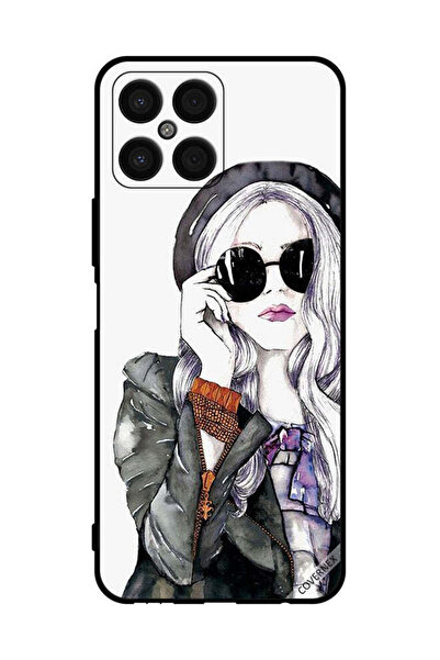 Covernex غطاء حماية لهاتف Honor X8 زجاجي أنيق ولطيف للبنات