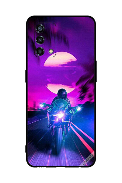 Covernex غطاء حماية لهاتف Oppo Reno6 Lite راكب الدراجة النارية يترك القمر خلفه