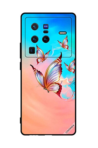 Covernex غطاء حماية لهاتف فيفو X80 برو - فراشات تحلق فوق الطلاء