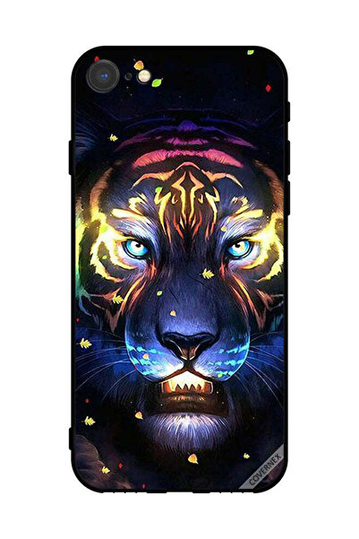 Covernex غطاء حماية لجهاز Apple iPhone SE (2022) بتصميم أسد مضيء