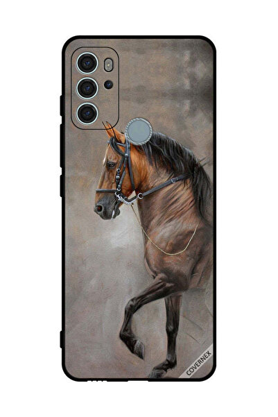 Covernex غطاء حماية لهاتف موتورولا موتو جي 60 إس - صورة حصان عتيقة