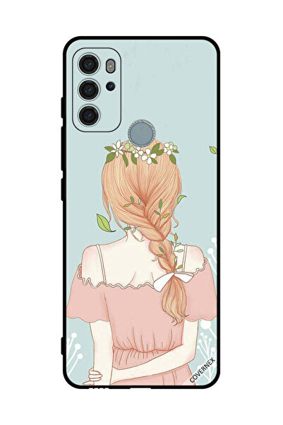 Covernex غطاء حماية لهاتف موتورولا موتو جي 60 إس بطبعة فتاة واقفة لطيفة