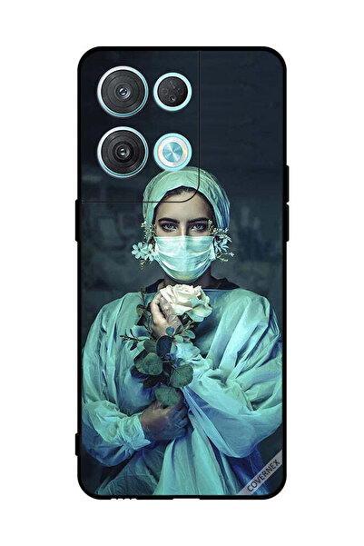 Covernex غطاء حماية لهاتف Oppo Reno8 Pro ممرضة تحمل زهرة