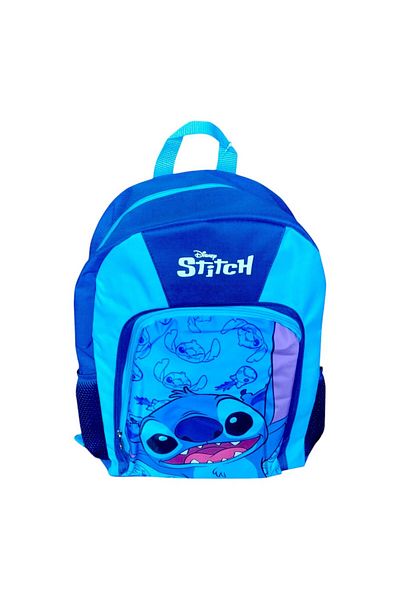 Stitch Ghiozdan copii, 40x30x15 cm, cu doua compartimente, albastru, bretele intarite si ajustabile, Stitch