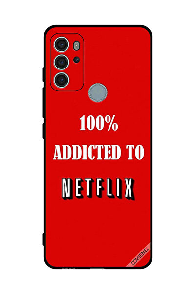 Covernex غطاء حماية لهاتف موتورولا موتو جي 60 إس - مدمن على نتفليكس بنسبة 100%