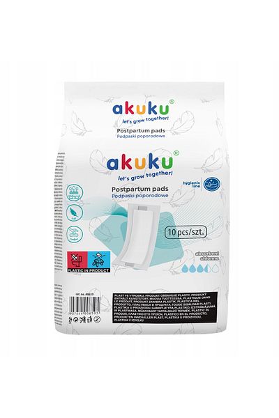 Akuku Tampoane postnatale igienice 10 bucati, A0659