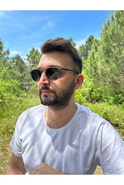 Ferrucci Transparent Smoked Matte Square Framed Brand Model Unisex Sunglasses