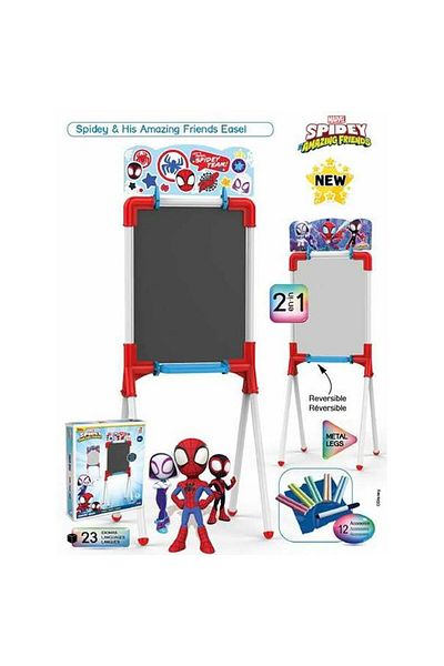 CLEMENTONI 2-in-1 Magnetic Board, Spidey Model, Accessories Included