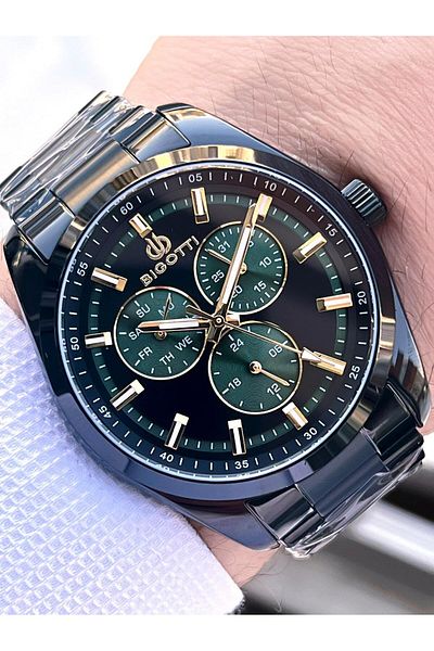 Bigotti Exclusive Boxed Engagement and Groom Watch 2 Years Warranty Inner Functions Active Men's Wristwatch Xb05