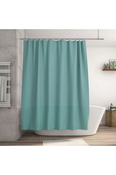 Blusmart Shower/Bathtub Curtain 180x180cm with 12 Rings, Turquoise