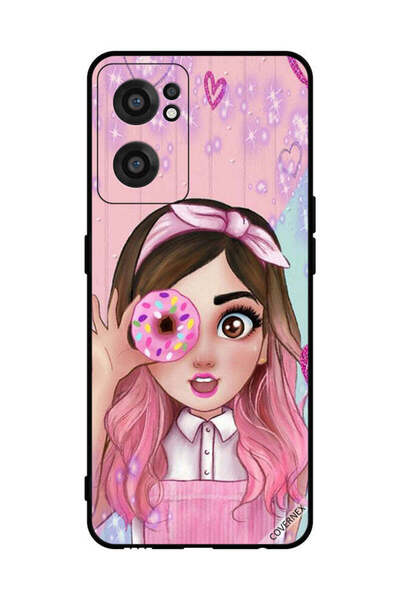 Covernex غطاء حماية لهاتف OnePlus Nord CE 2 5G، فتاة صغيرة لطيفة تحمل دونات
