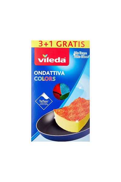Vileda Sponges 169492, Multicolor, Polyurethane, 4 Pieces