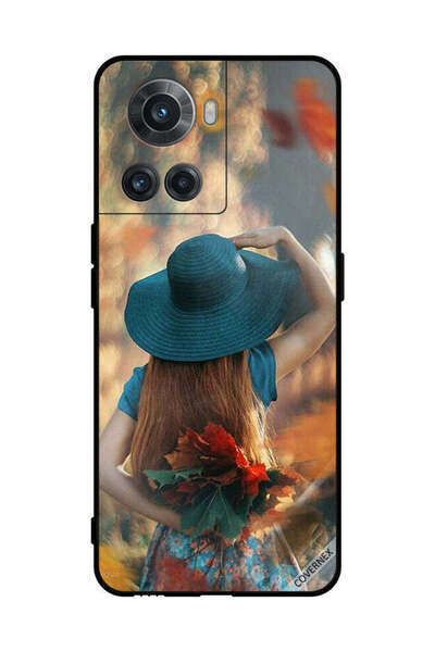 Covernex غطاء حماية لهاتف OnePlus 10R فتاة قبعة تخفي الحب والأوراق