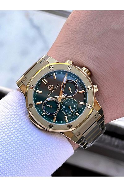 Bigotti Special Boxed Engagement and Groom Watch 2 Years Warranty Inner Functions Active Men Wristwatch Bx04
