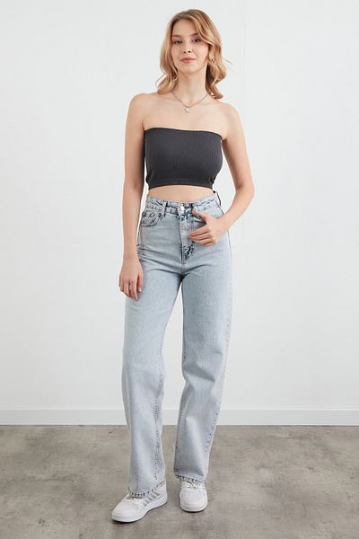 Fulla Moda Ribbed Strapless Seamless Bustier