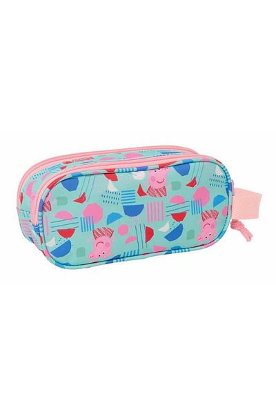 Peppa Pig Double Pencil Case Peppa Pig, Green Pink, 21x8x6 cm
