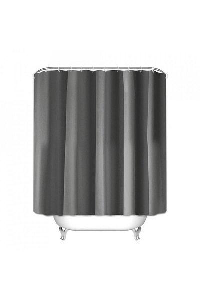 Blusmart Shower curtain/bathtub curtain 180x180cm 12 rings gray