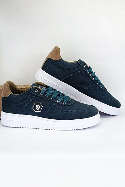 Ayakkabı Durağı Non-Yellow Sole Men's Linen Casual Shoes Petrol Green
