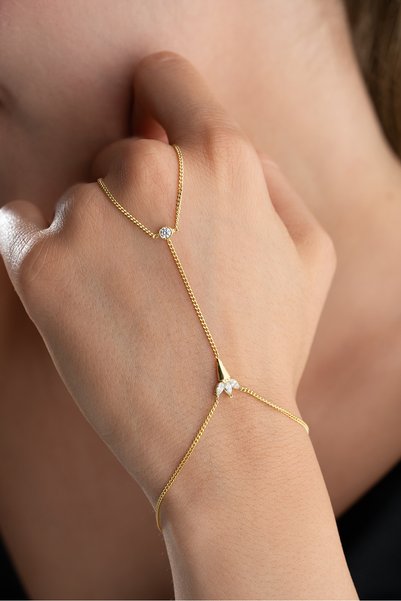 Silvano Jewelry 925 Ayar Gümüş Taşlı Çiçek Şahmeran