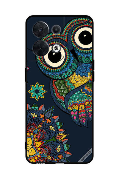 Covernex غطاء حماية لهاتف Oppo Reno8 بتصميم بومة زهرية
