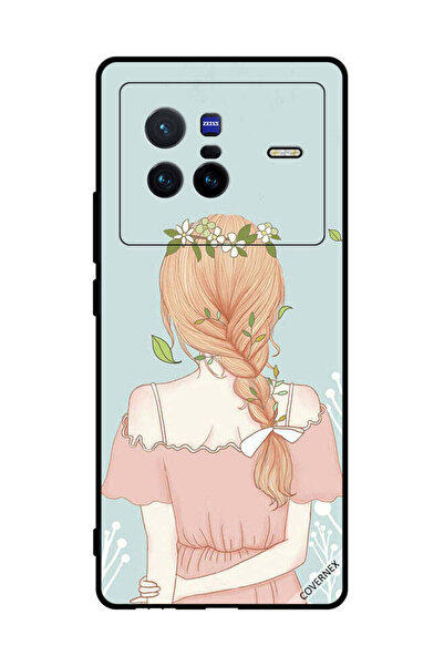 Covernex غطاء حماية لهاتف فيفو X80 بفتاة واقفة لطيفة المظهر