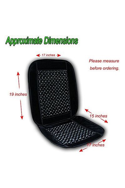CED AUTO TRADE Car Seat Cover, Massage Seat Cushion, With Wooden Balls and Plush, Black Color, Easy to Install