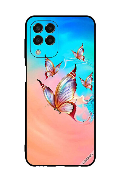 Covernex غطاء حماية لهاتف سامسونج جالاكسي M33 بطبعة فراشات تحلق فوق الطلاء