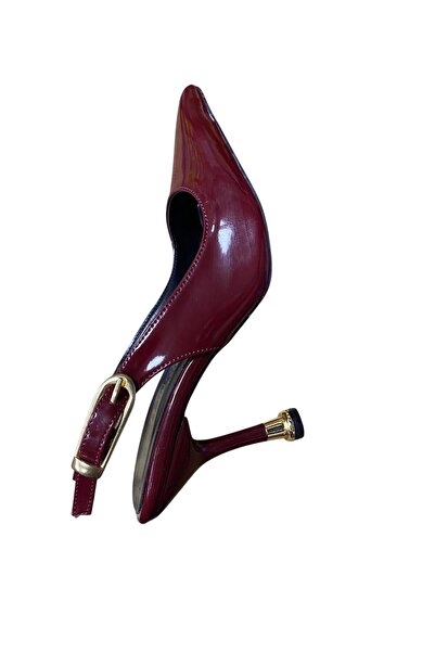güven kundura Women's Open Back Metal Heel Stiletto
