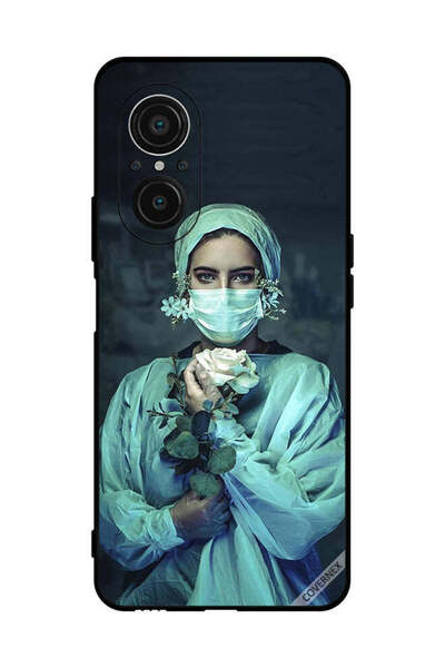 Covernex غطاء حماية لهاتف هواوي نوفا 9 SE ممرضة تحمل زهرة
