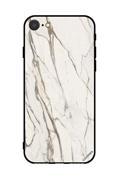 Covernex غطاء حماية لهاتف Apple iPhone SE (2022) بنمط رخامي متشقق كلاسيكي