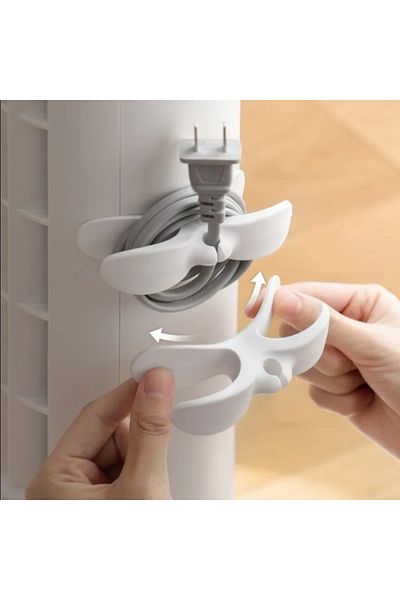 OEM Organizator de cablu din silicon pentru electrocasnice, Alb