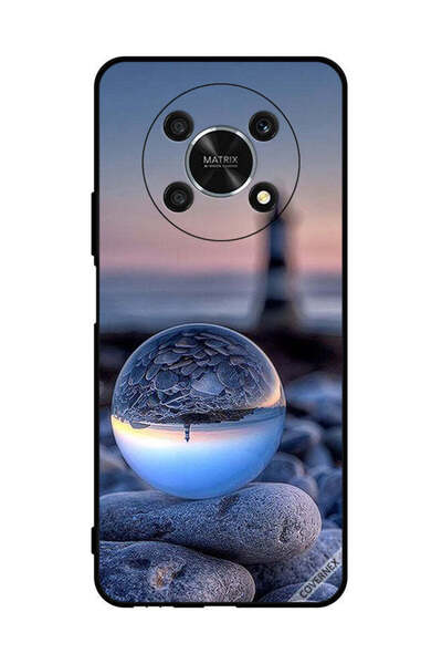 Covernex غطاء حماية لهاتف Honor X9 5G، تصوير الطبيعة في زجاج دائري
