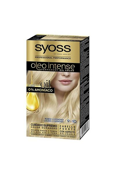 Syoss Permanent Hair Dye, Syoss Olio Intense, Ammonia-Free 9.10 Luminous Blonde