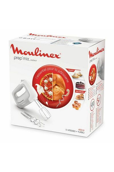 Moulinex Hand Mixer HM450B, 450W, Gray