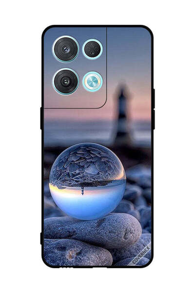 Covernex غطاء حماية لهاتف Oppo Reno8 Pro تصوير الطبيعة في زجاج دائري