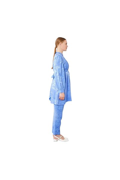 Levidor Embroidered Jacquard Fabric Pants Suit