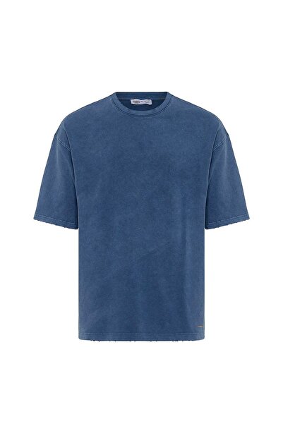 VAMOSCLO Βασικό σετ oversized σορτς που πλένονται Indigo